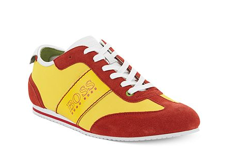 Yellow and Red Hugo Boss Casual Sneakers