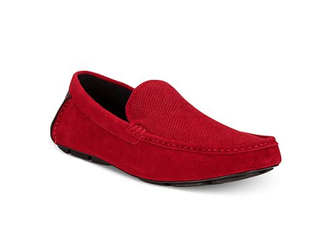 Red tweed made drivers shoe