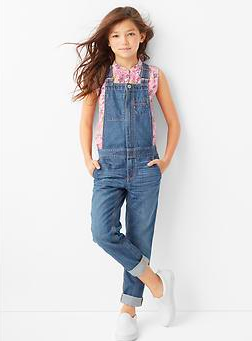 Girls Denim Overalls