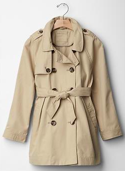 Girls Fit and Flare Trench