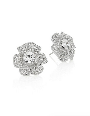 KATE SPADE NEW YORK Crystal Garden Rose Stud Earrings