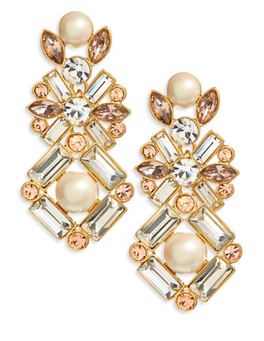 KATE SPADE NEW YORK Mixed Statement Drop Earrings