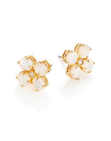 KATE SPADE NEW YORK Pavé Stone Floral Studs Earrings
