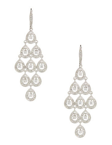 NADRI Teardrop Waterfall Chandelier Earrings